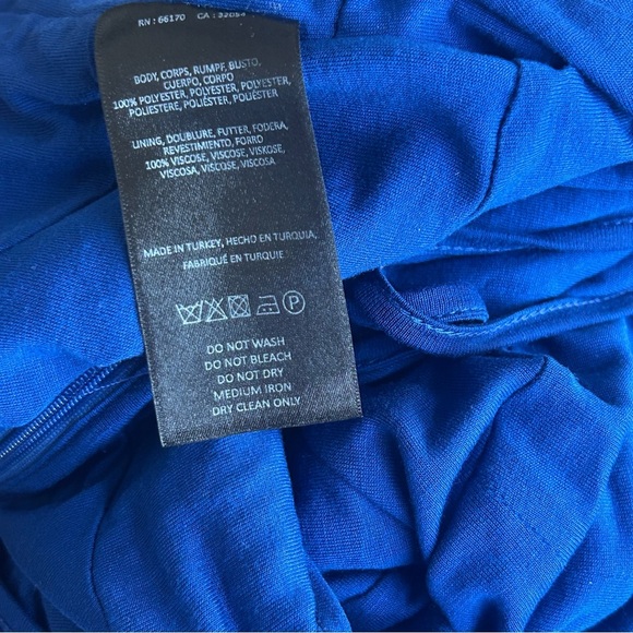 Maeve by Anthropologie Women’s 12 Blue Metallic Pleated Tie-Waist Sonata Romper - Picture 10 of 10